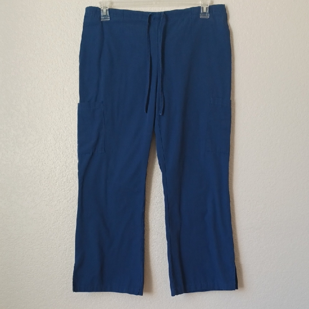 3/$25 SALE Fashion Seal Healthcare Scrub Pants Navy Blue Unisex Medium Petite